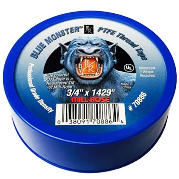 Larsen Supply Co Larsen Supply 225154 0.75 ft. x 1429 in. non-Stick Thread Tape - Blue 225154 - main